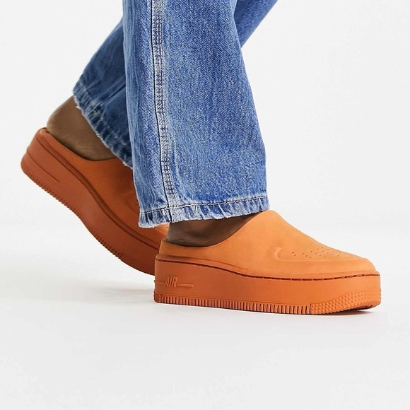 Nike Air Force 1 Lover XX Cinder Orange Mule Slip on Platform Women’s Sz 9 - Picture 1 of 12